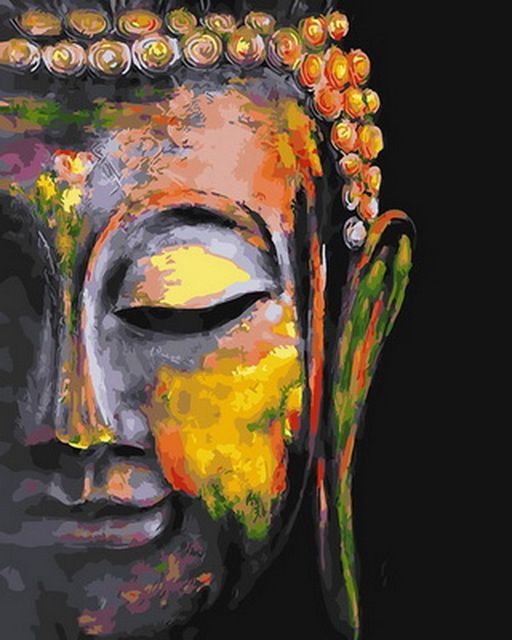 Buddha in Technicolor Paint by Numbers Kit