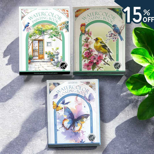 Watercolour Mini Painting Book (Set of 3)