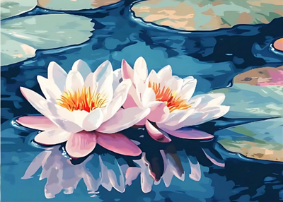Monet's Lily Love Diamond Painting Kit