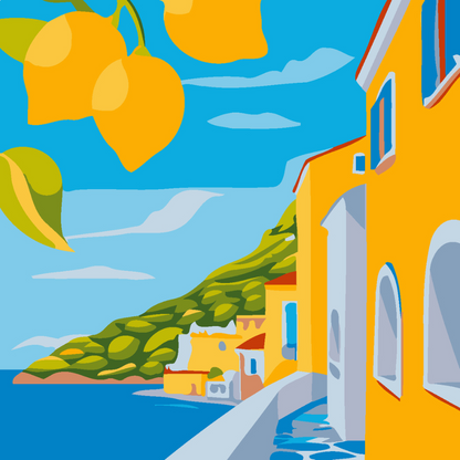 Lemons of Positano Paint by Number Kit