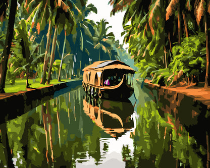 Backwaters of Sri Lanka Paint by Numbers Kit