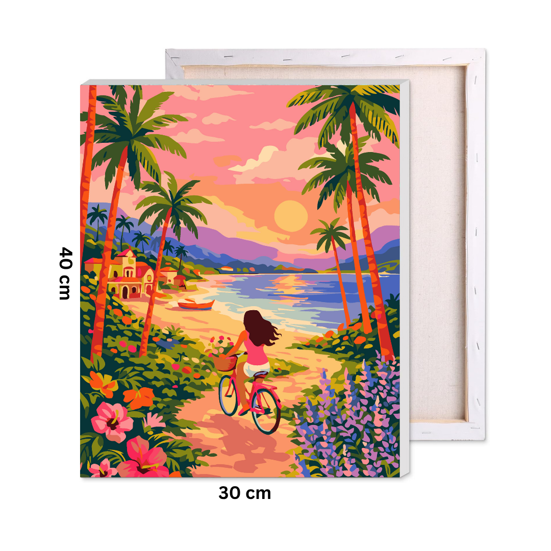 Sunset Beach Ride Paint by Number Kit