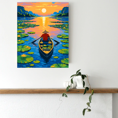 Lotus Lake Glow Paint by Number Kit