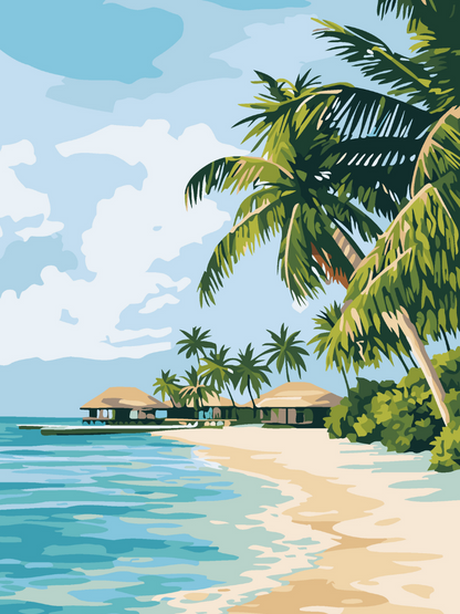 Paradise Beach Paint by Number Kit