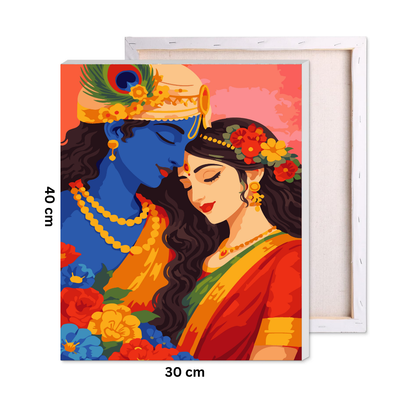 Radha Krishna Bloom Paint by Number Kit