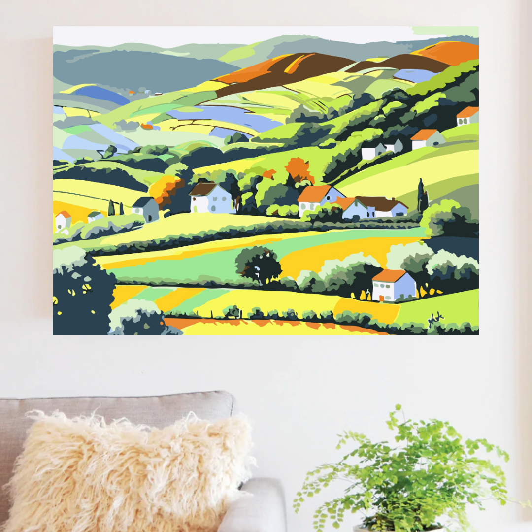 Rolling in the Countryside Paint by Number Jumbo Kit