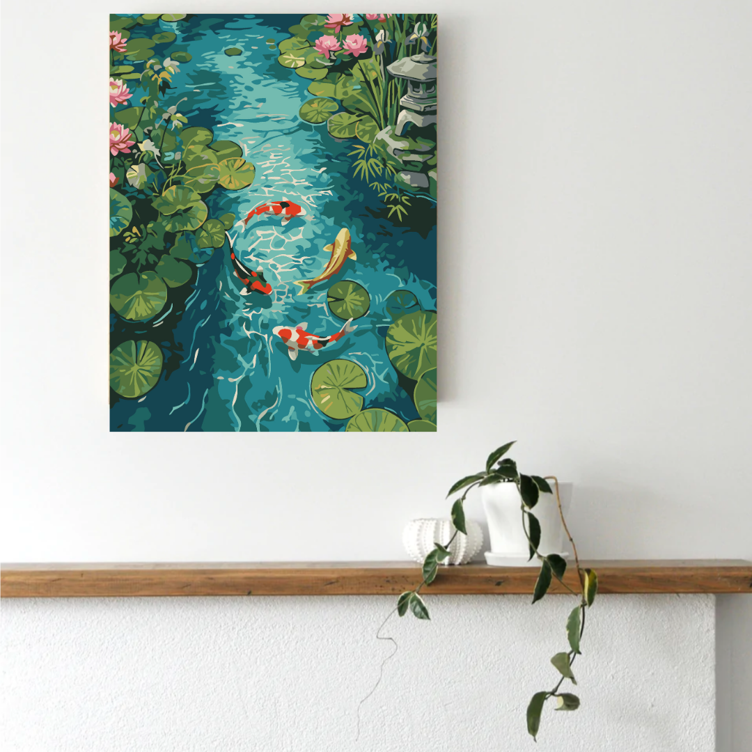 Serene Koi Pond Paint by Number Kit