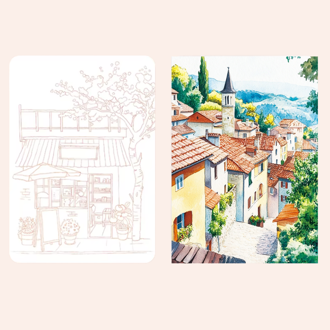 The Mediterranean Watercolour Painting Book Kit