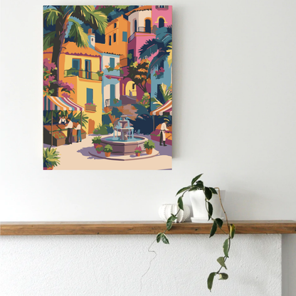 Tropical Market Square Paint by Number Kit