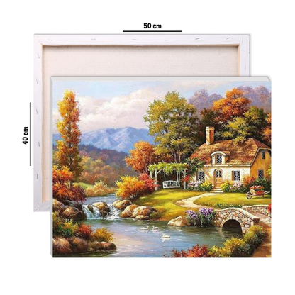 Riverside Cottage Paint by Number Jumbo Kit