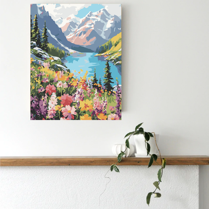 Valley of Wildflowers Paint by Number Kit