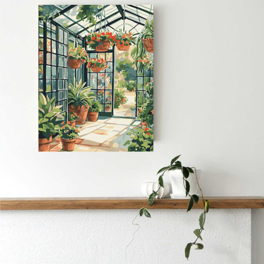 Sunlit Greenhouse Paint by Number Kit