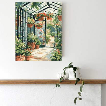 Sunlit Greenhouse Paint by Number Kit