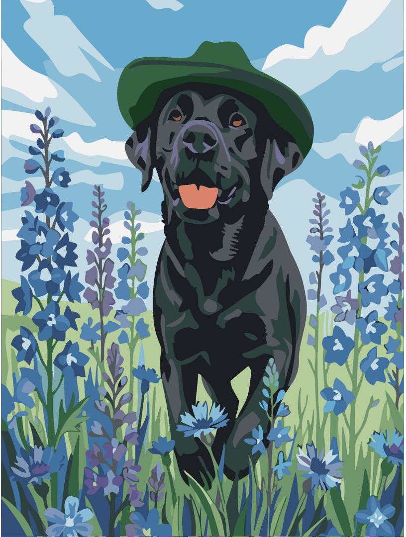 Happy Dog Paint by Number Kit