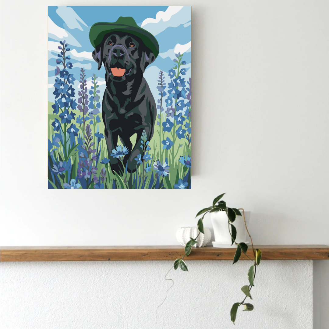 Happy Dog Paint by Number Kit