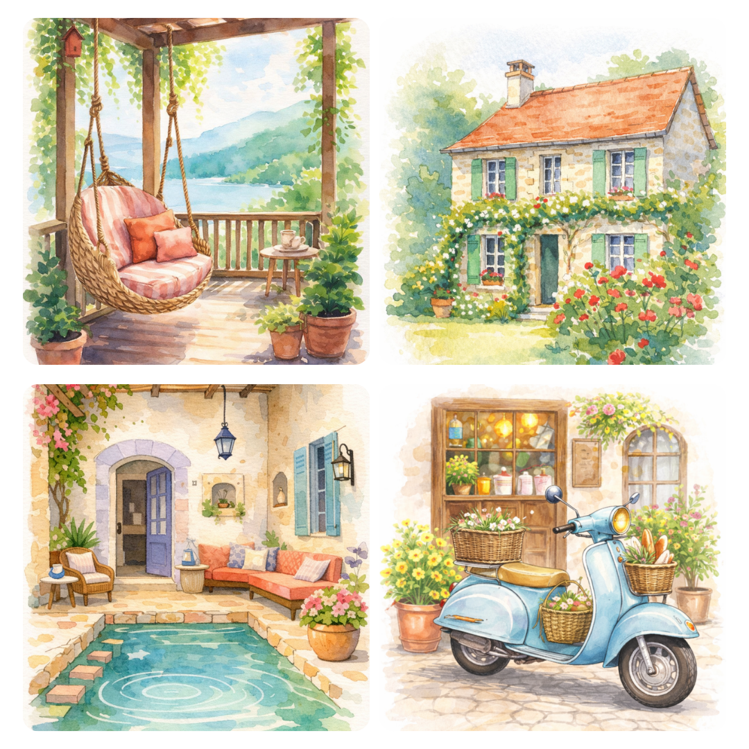 Quiet Time Watercolour Mini Painting Book