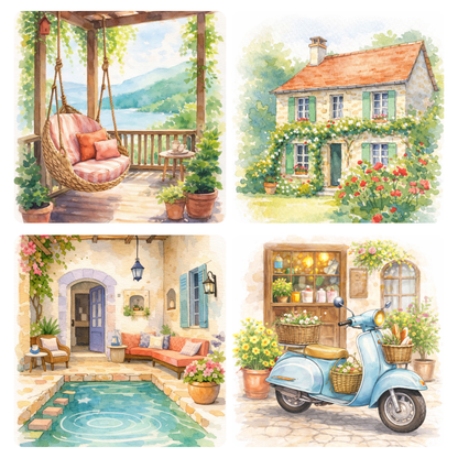 Quiet Time Watercolour Mini Painting Book