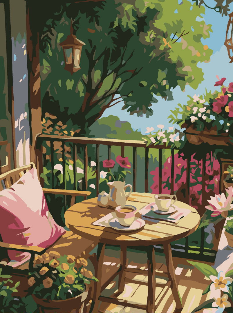 Chai in the Garden Paint by Number Kit