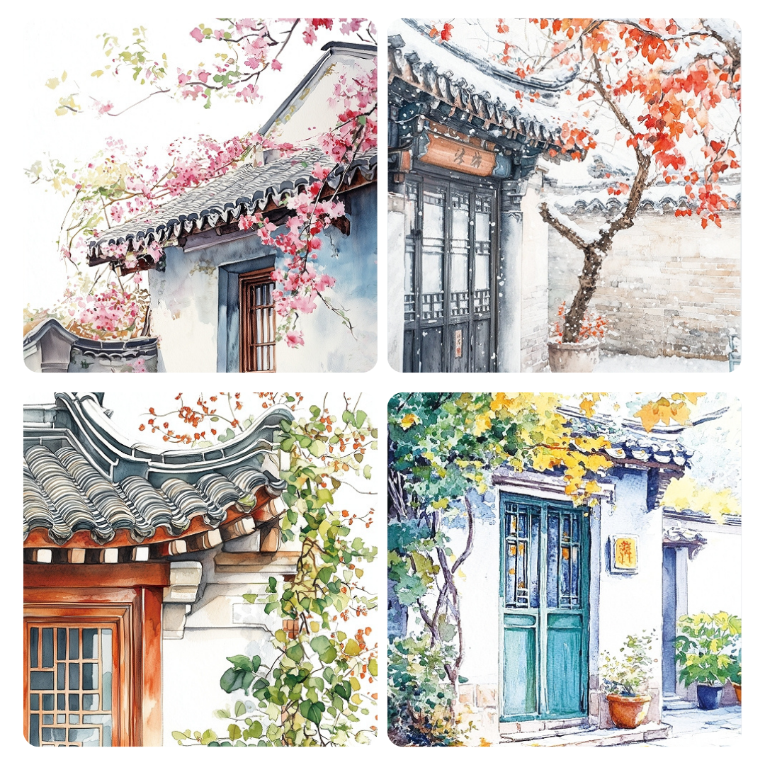 Watercolour Painting Book Kit (Set of 5)