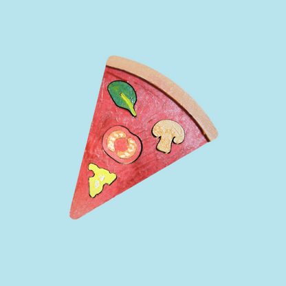 Wooden Pizza Puzzle Magnet DIY Kit