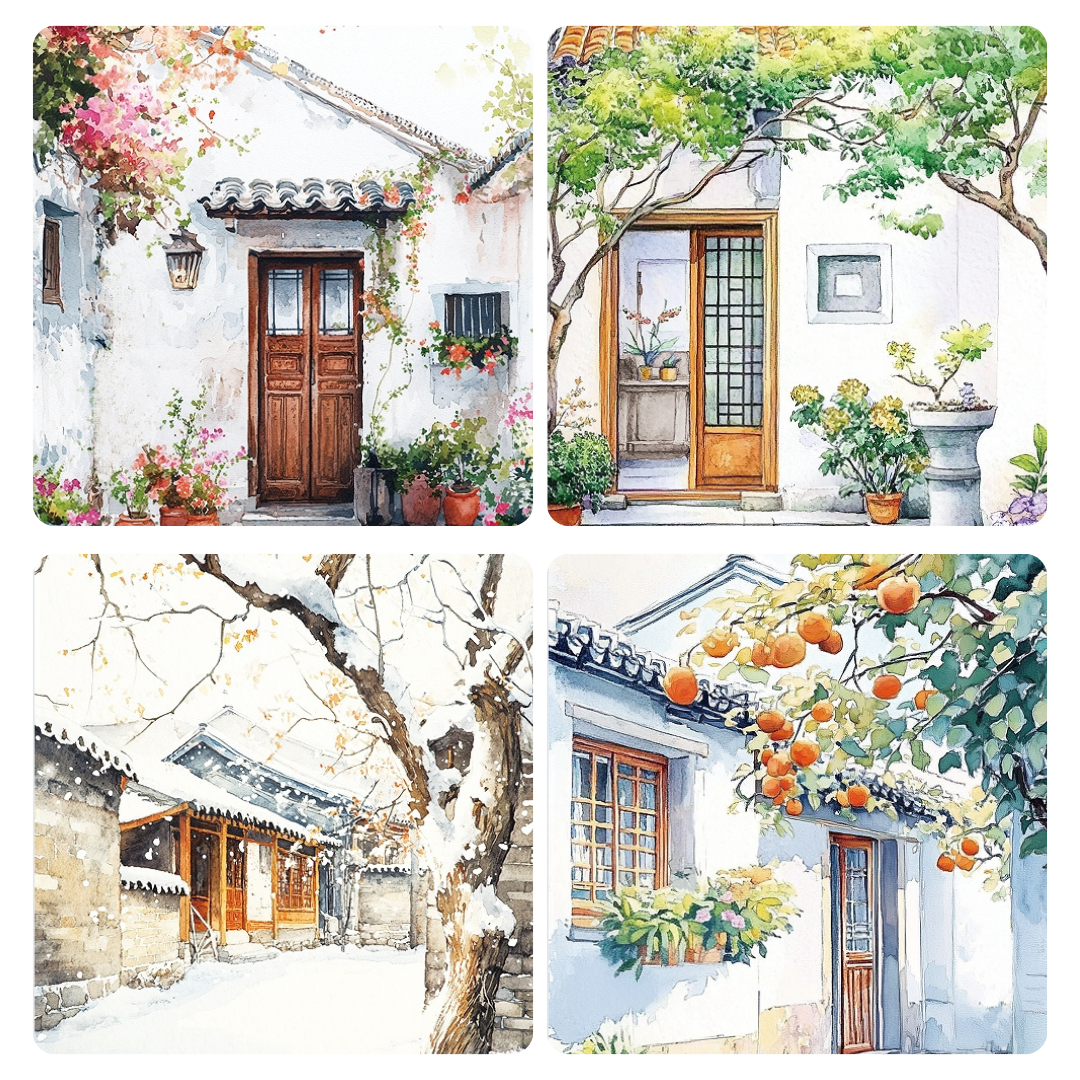 Watercolour Painting Book Kit (Set of 5)
