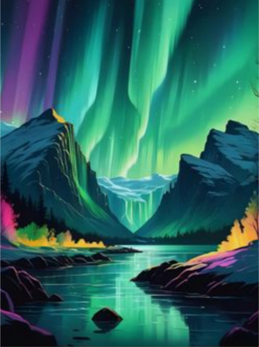 Northern Lights Party Paint by Number Kit