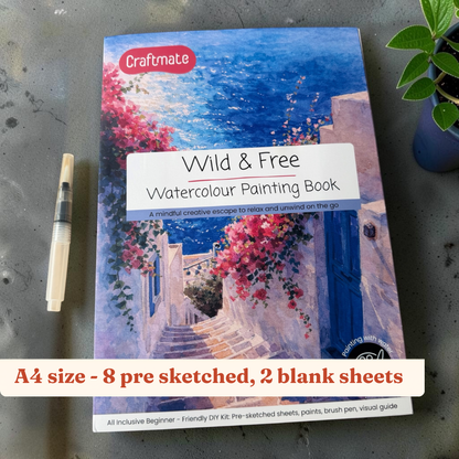 Wild & Free Watercolour Painting A4 Book