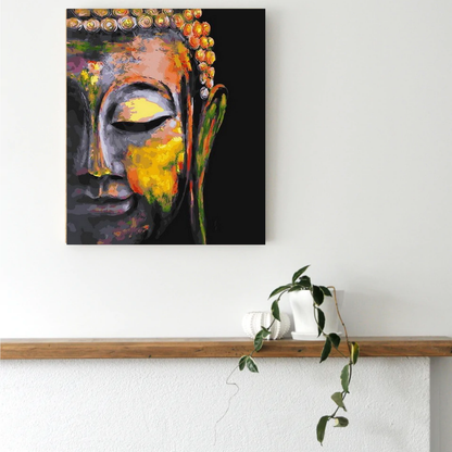 Buddha in Technicolor Paint by Numbers Kit