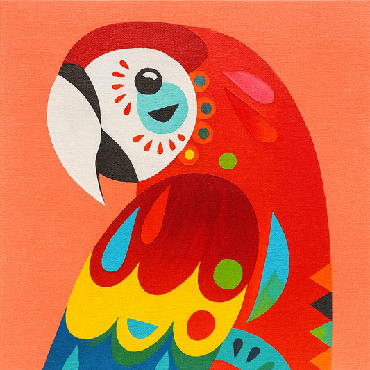 Polly The Parrot Paint by Number Mini Kit