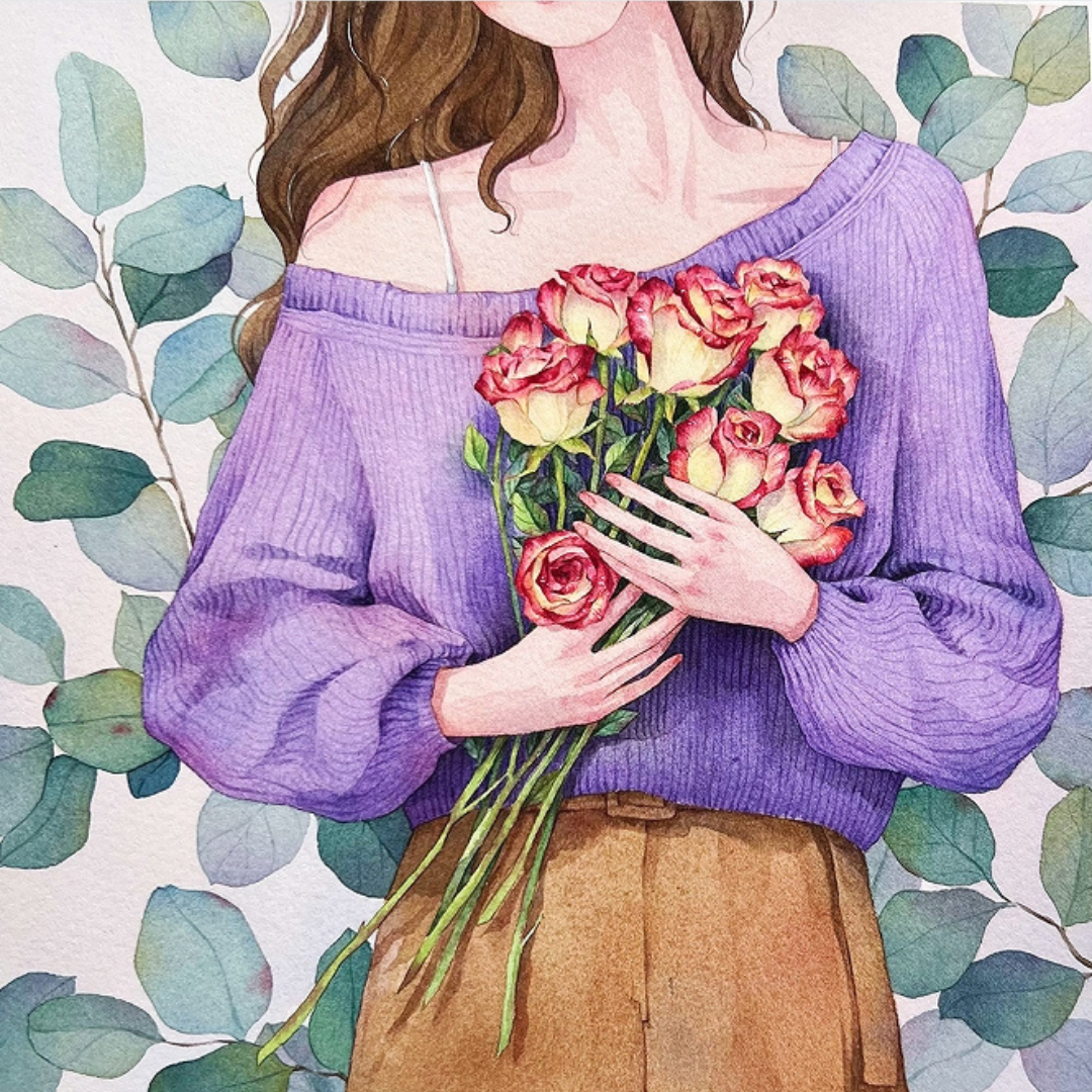 Flower Girl Watercolour Painting Kit