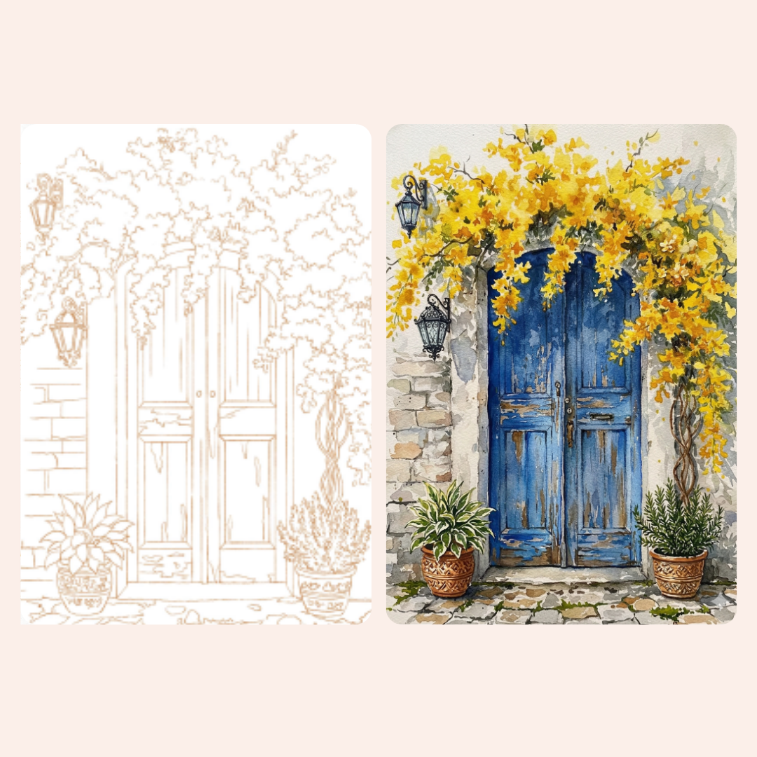 Happy Place Watercolour Mini Painting Book