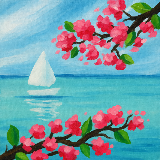 Ocean Blooms Paint by Number Mini Kit