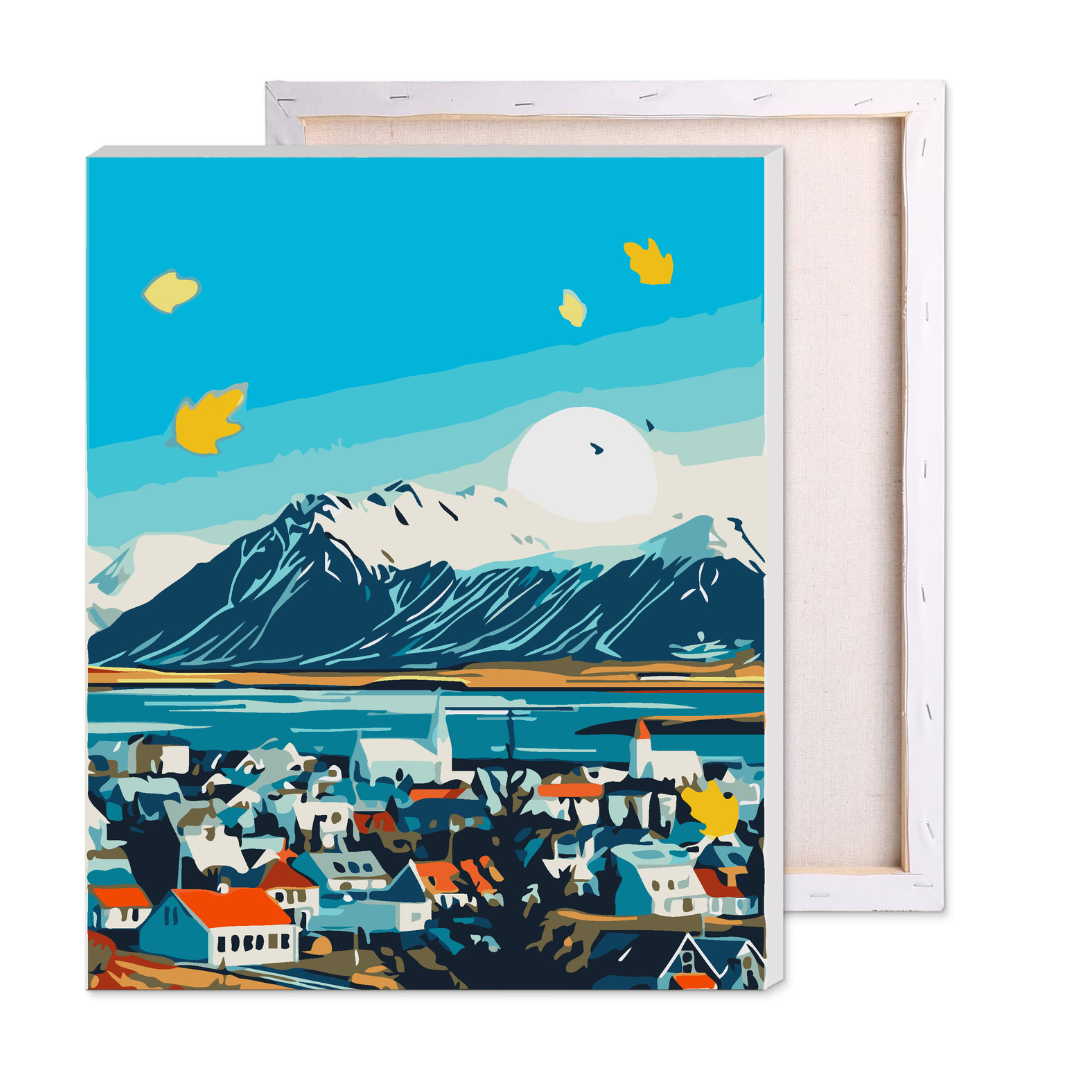 Living the Dream in Reykjavik Paint by Number Kit