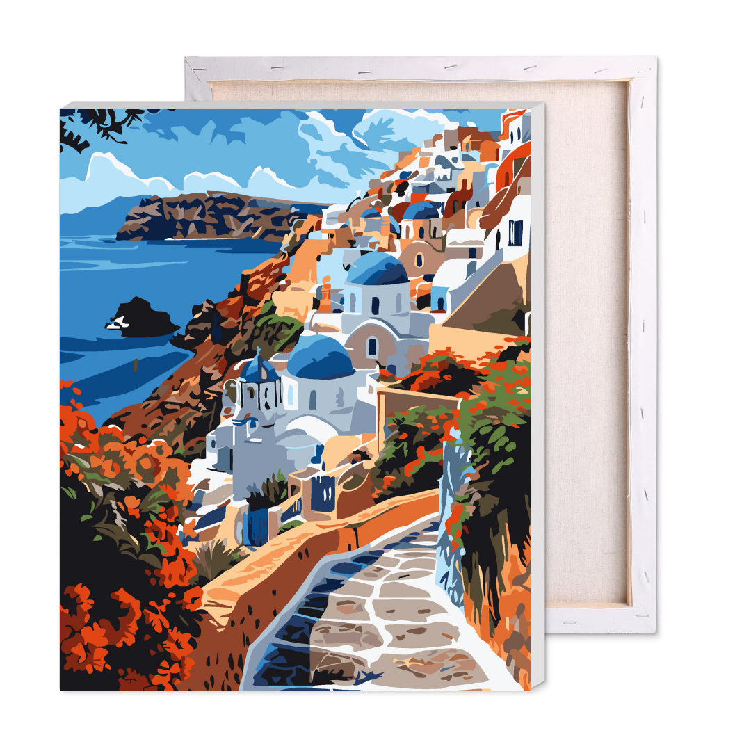 Sun Sea and Santorini Paint by Numbers Kit