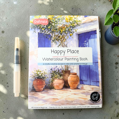 Happy Place Watercolour Mini Painting Book