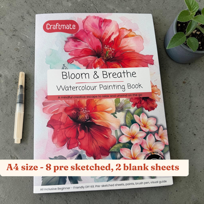 Bloom & Breathe Watercolour Painting A4 Book