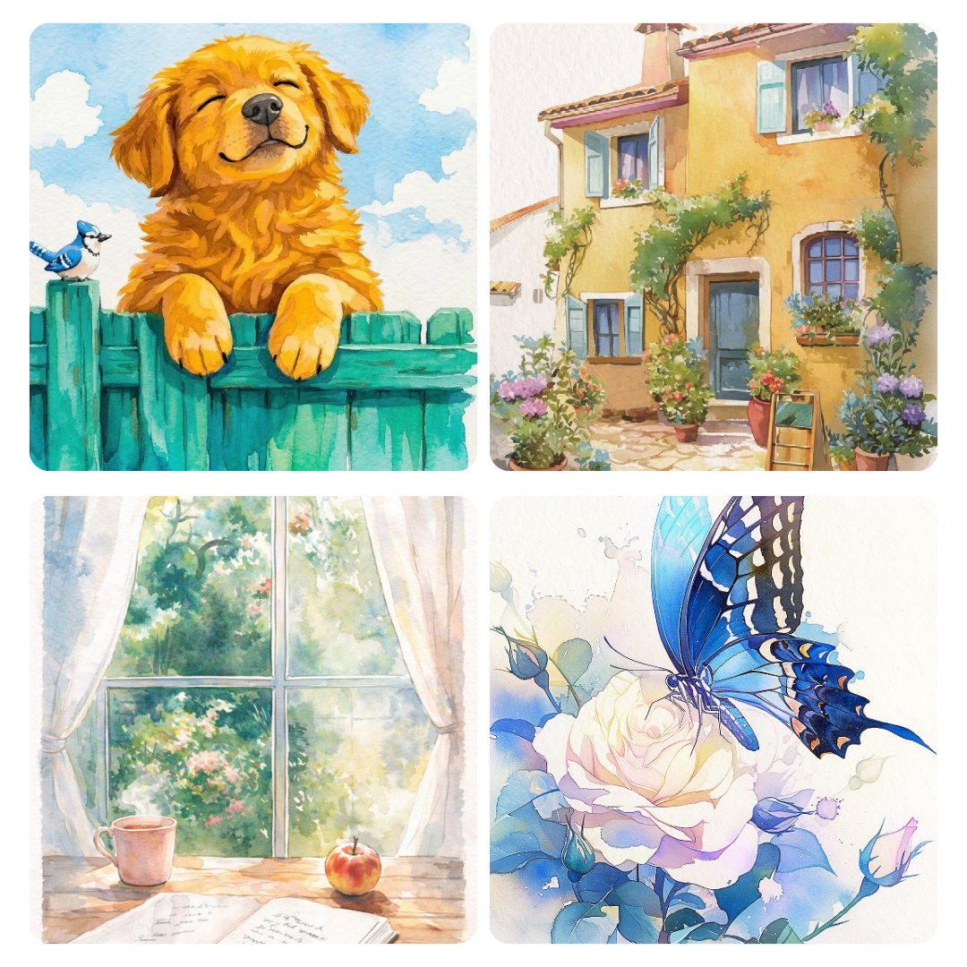 Happy Place Watercolour Mini Painting Book