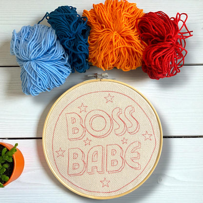 Boss Babe Punch Needle Embroidery Kit