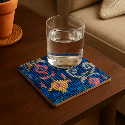 Ikat Carnival Diamond Coaster Kit