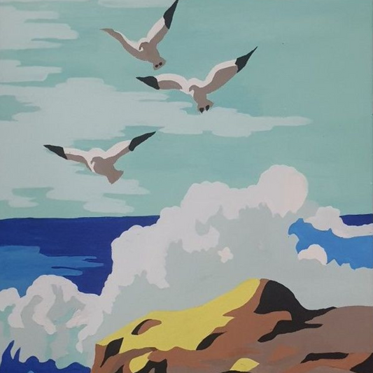 Soaring Gulls Paint by Number Mini Kit