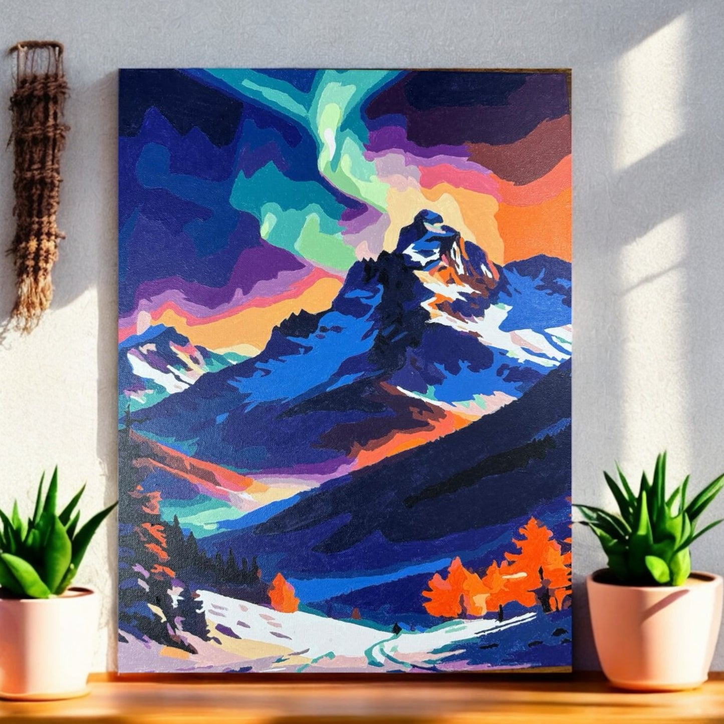 Northern Lights in Finland Paint by Number Jumbo Kit