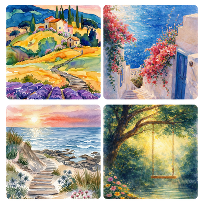 Wild & Free Watercolour Painting A4 Book