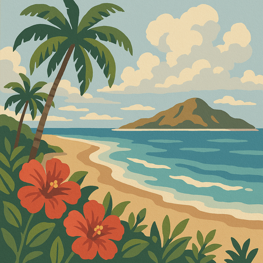 Beach Life Paint by Number Mini Kit