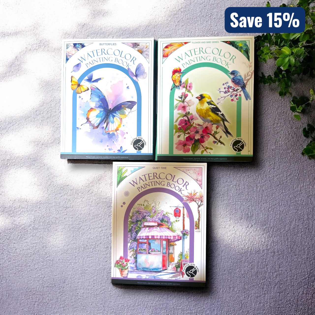 Watercolour Painting Book Kit (Set of 3)