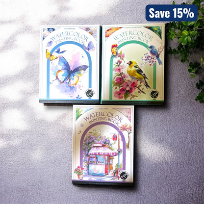 Watercolour Painting Book Kit (Set of 3)