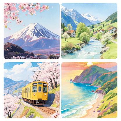 Wild & Free Watercolour Painting A4 Book