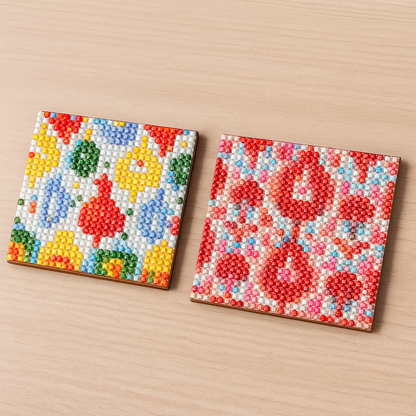 Ikat Carnival Diamond Coaster Kit