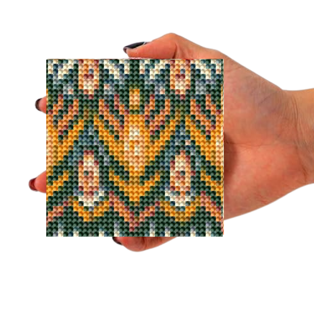 Ikat Carnival Diamond Coaster Kit