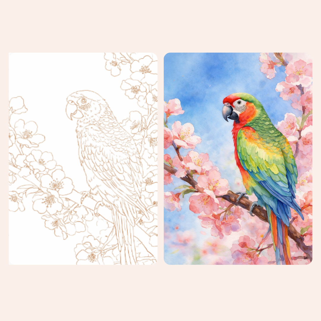 Bloom & Breathe Watercolour Painting A4 Book