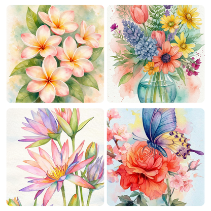 Bloom & Breathe Watercolour Painting A4 Book